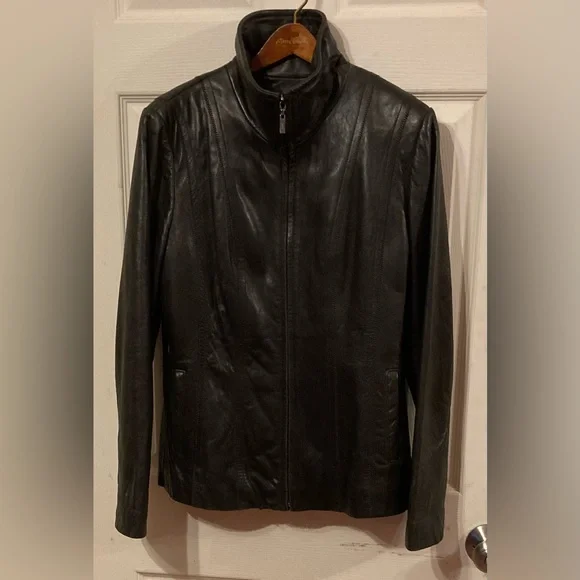 Jones new york genuine leather jacket cheap